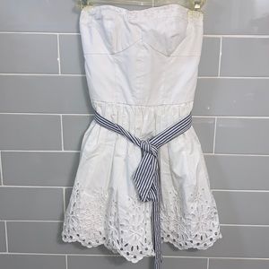**SOLD** Hollister Lacy Strapless Mini Dress